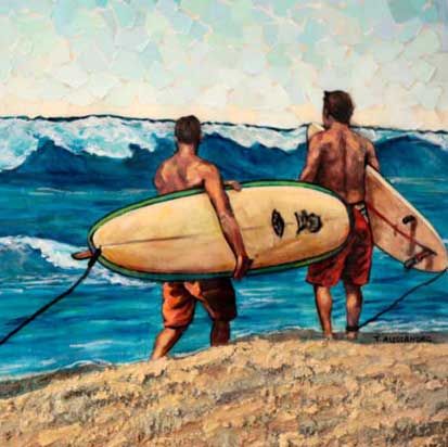 Painting by Taryn Alessandro: Apple Sol & Captain Smiles
