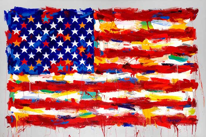 Painting by John Stango: American Flag