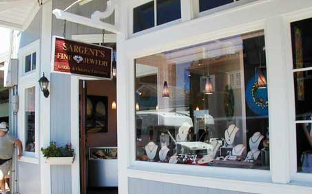 Exterior view of Sargent's Fine Jewelry from Front Street